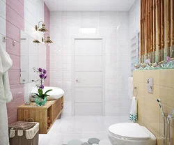 Bath design in pastel colors