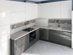 Ошхона Хокистарӣ Поёни Сафед Боло Акс Countertop