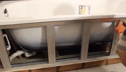 Do-it-yourself sliding bath screen photo