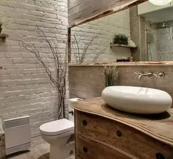 Bathroom With Bricks Photo