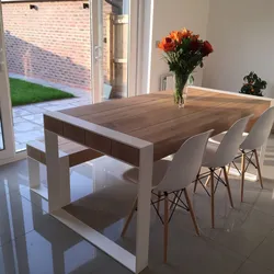 Photo of stylish tables for the kitchen