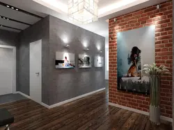 Photo of a hallway in a modern brick style