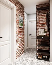 Photo of a hallway in a modern brick style