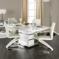Table and chairs for the kitchen modern design photo in the interior