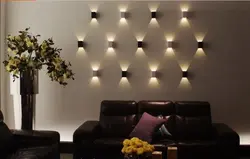 Wall lamps in the living room photo modern