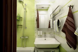 Design of a bath with toilet and shower in Khrushchev photo