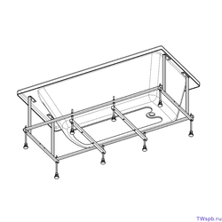Metal frame for bathtub photo