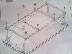 Metal frame for bathtub photo