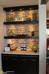 Design of a niche in the wall in the kitchen photo