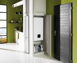 Boiler in the bathroom interior