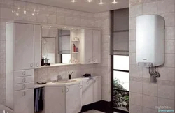Boiler in the bathroom interior