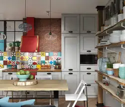 Дизайн кухни пэчворк