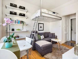 Apartment design kitchen studio bedroom