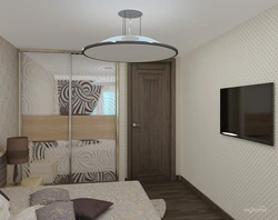Bedroom interior in a two-room apartment
