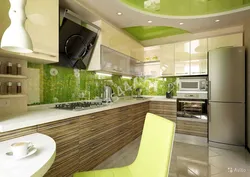 Kitchen design green apron