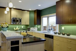 Kitchen design green apron