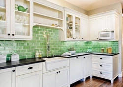 Kitchen design green apron