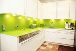 Kitchen design green apron
