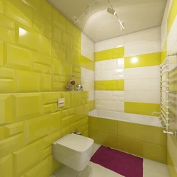 Bathroom design yellow and blue
