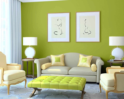 Wallpaper pistachio living room photo