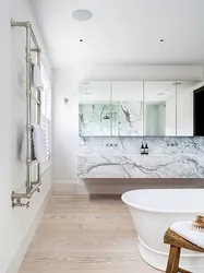 Marble And Wood Bath Real Photos