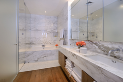 Marble and wood bath real photos