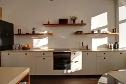 Yuxarı Şkafları Olmayan Loft Mətbəx Dizaynı