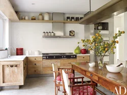 Yuqori shkaflarsiz loft oshxona dizayni