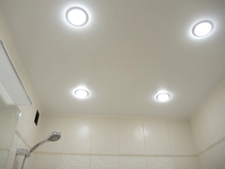 Photo Of Suspended Ceilings With Spotlights In The Bathroom