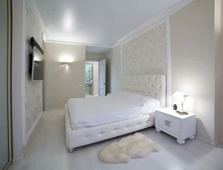 Small bedroom design in white colors