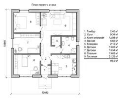 Photos Of One-Story Houses Up To 100 Sq M With Two Bedrooms