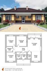Photos Of One-Story Houses Up To 100 Sq M With Two Bedrooms