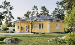 Photos of one-story houses up to 100 sq m with two bedrooms