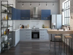 Loft kitchens in the interior corner