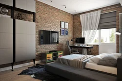 Young man's bedroom design photo