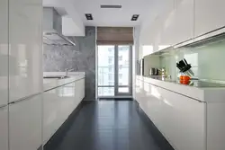 Kitchen design with gray floor