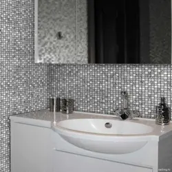 Bathroom design with mirror mosaic