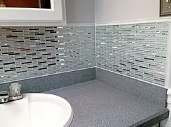 Bathroom design with mirror mosaic