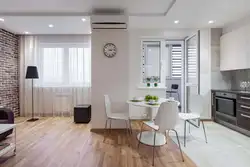 Kitchen in a new building photo
