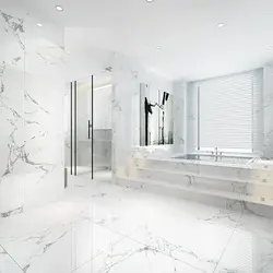 Marble floor bath design
