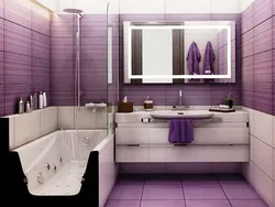 Photo purple bathtub with flowers