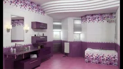 Photo purple bathtub with flowers