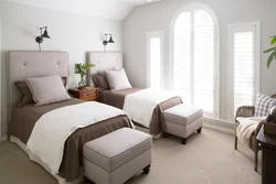 Bedroom design with 2 beds
