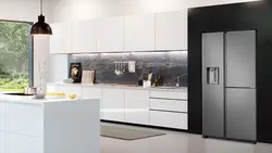 Двухдверный Холодильник В Интерьере Современной Кухни