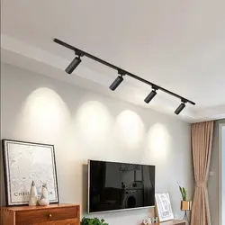 Track lamps in the bedroom design