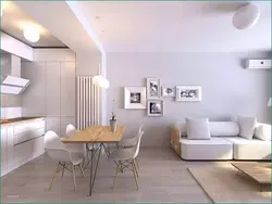 Uydagi studiya oshxonasining ichki qismi