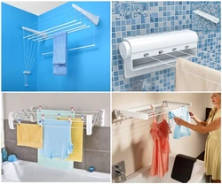 Clothes dryer design in the bathroom