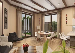 Living room interior with access to the terrace