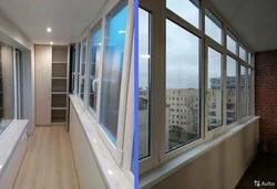 Glazing of loggias with aluminum profiles photo of loggias