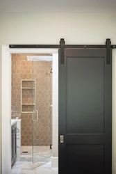 Sliding door design for bathroom